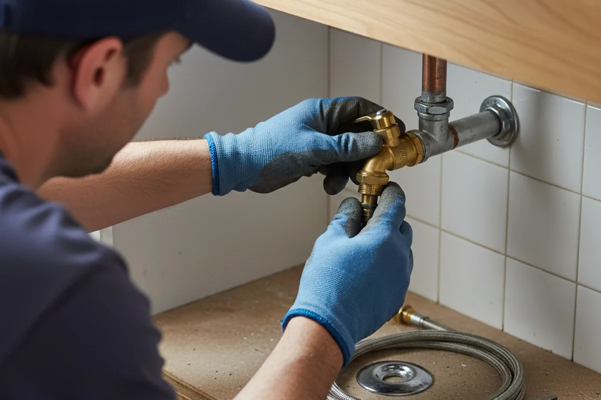 Shutoff valve and fitting work during Faucet and Fixture Repair in Bethany